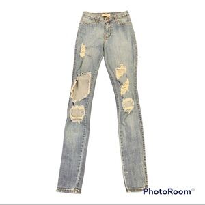 Vibrant Ripped Jeans Size 1 (W24)